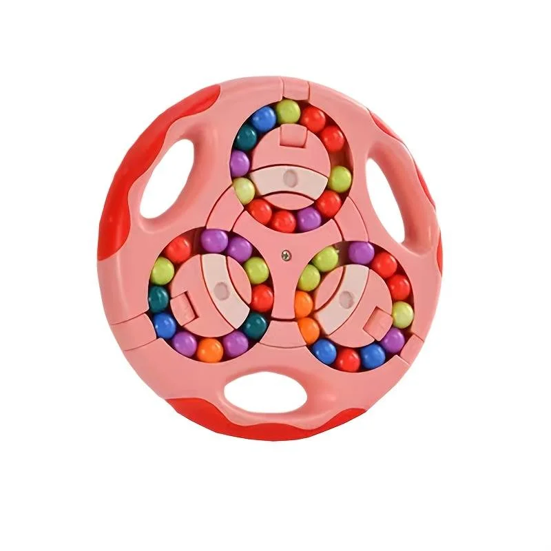 Image galerie 2 - Puzzle à billes colorées – Jouet interactif rotatif double face