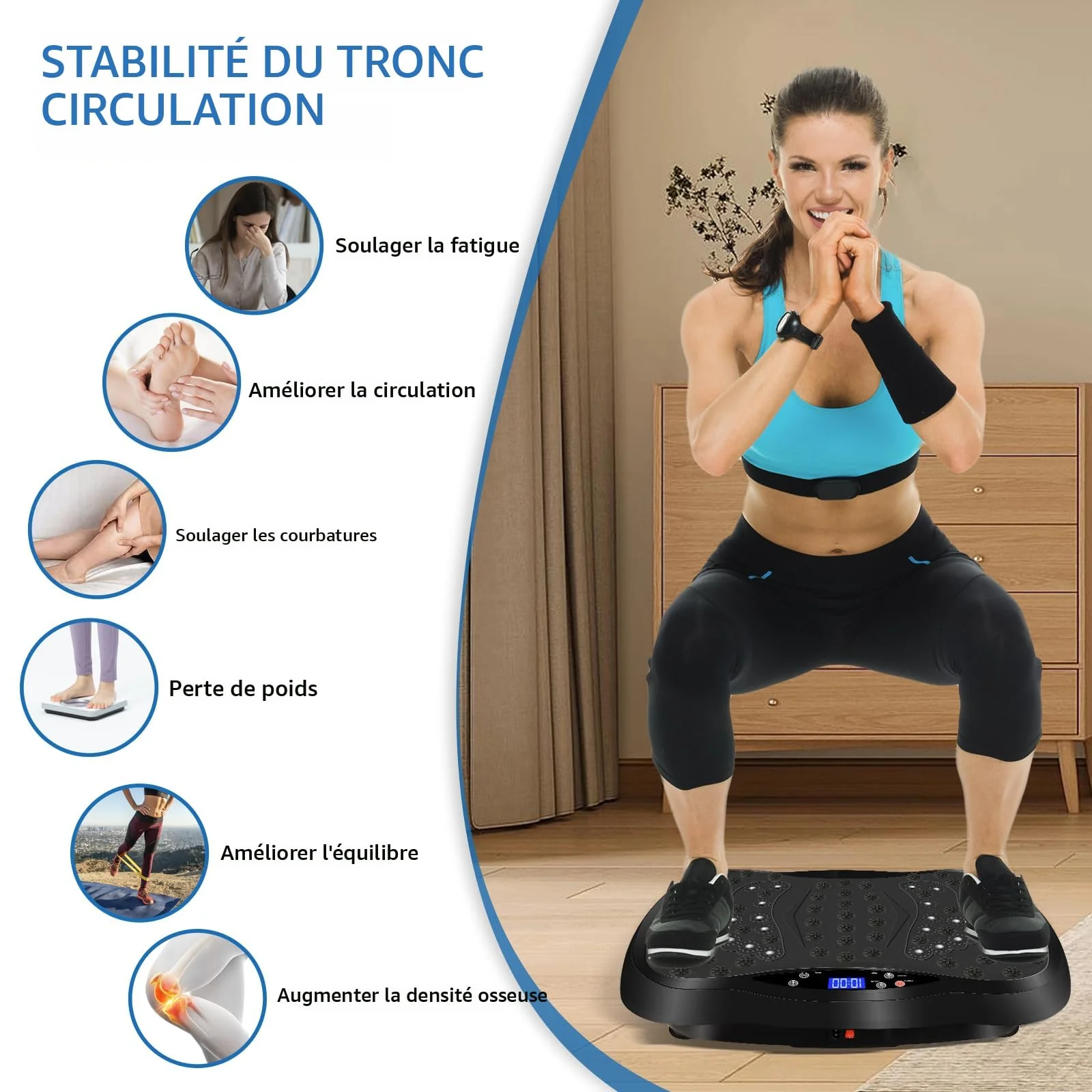Image galerie 3 - Plaque vibrante fitness