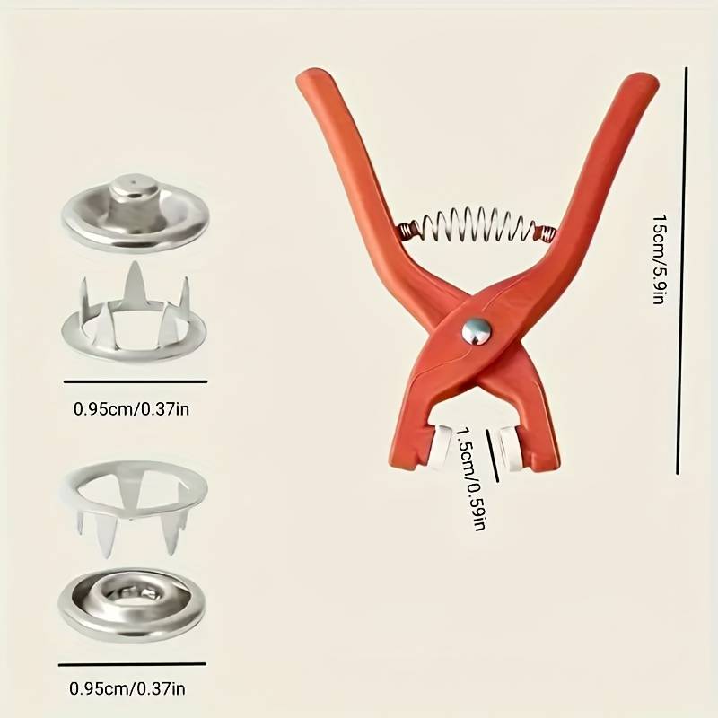 Kit Pince pour Bouton-Pression avec 50 Boutons-Pressions – Outil de Couture Polyvalent