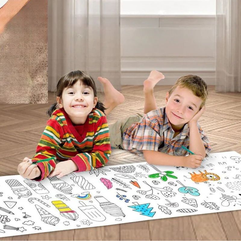 Rouleau de papier à colorier pour enfants